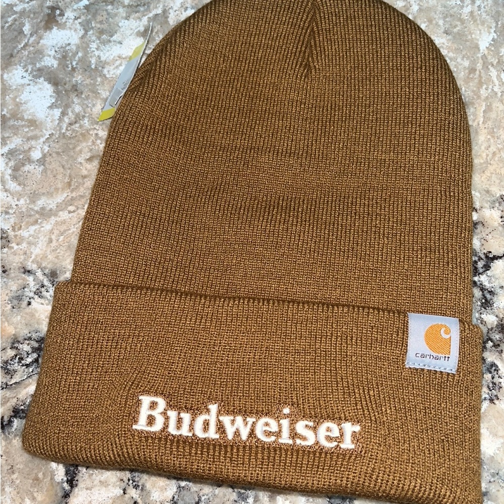 Carhartt Tan/beige Beanie - Budweiser Edition